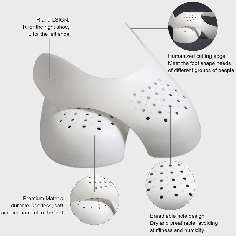 apvok Thinner Crease Protectors for Shoe Sneakers Shoe Crease Preventer for Af1s,Dunk,Anti,Jordan 1,Nike Dunk Lowsneaker,Toe Crease Guards No Crease Shoe Inserts (Large-Size 7-13) - Image 4